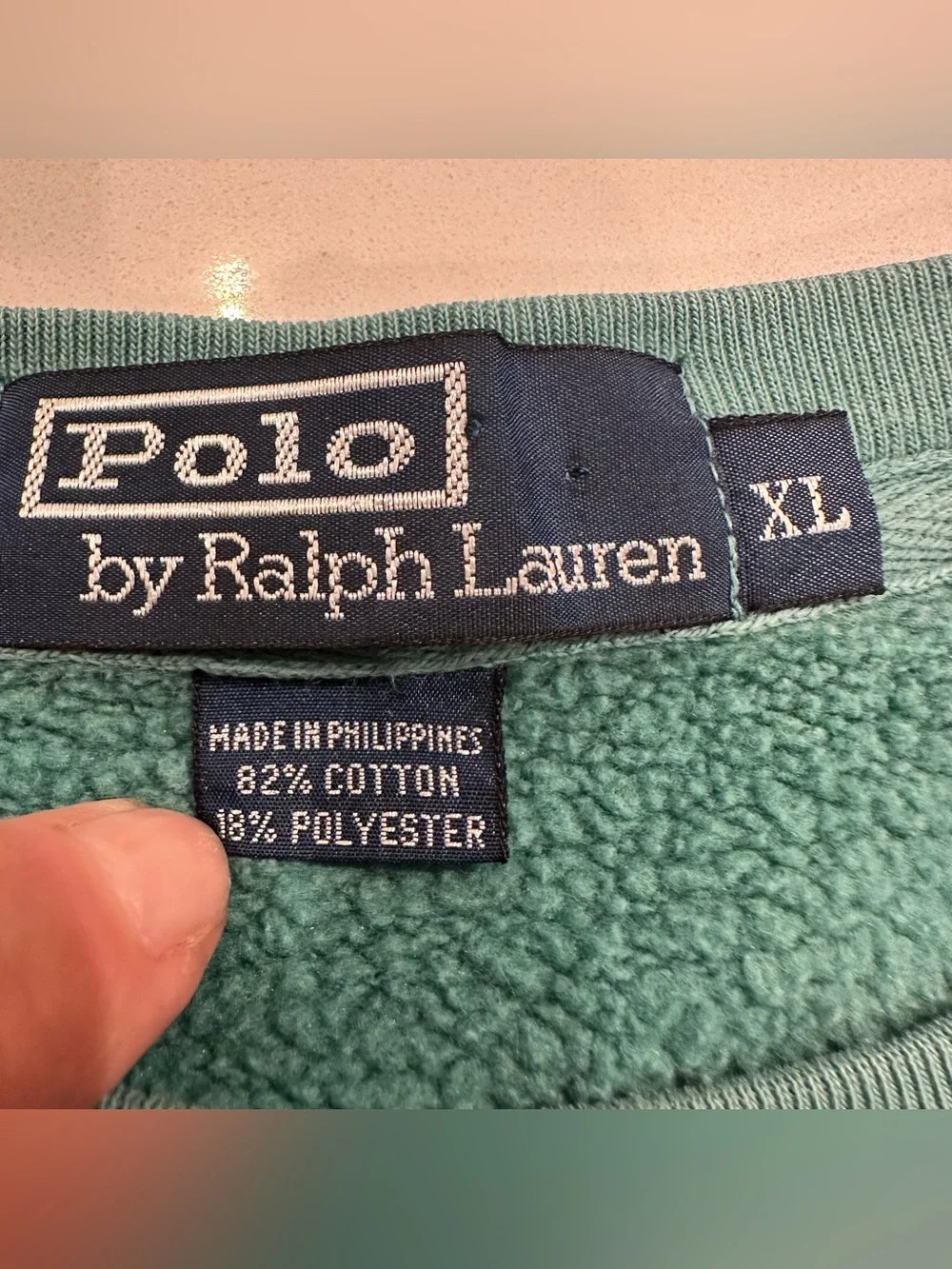 Ralph Lauren Men's Teal Crewneck Sweater